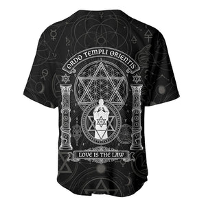 Ordo Templi Orientis Occult Symbolism Baseball Jersey Esoteric Alchemy Sacred Geometry Black