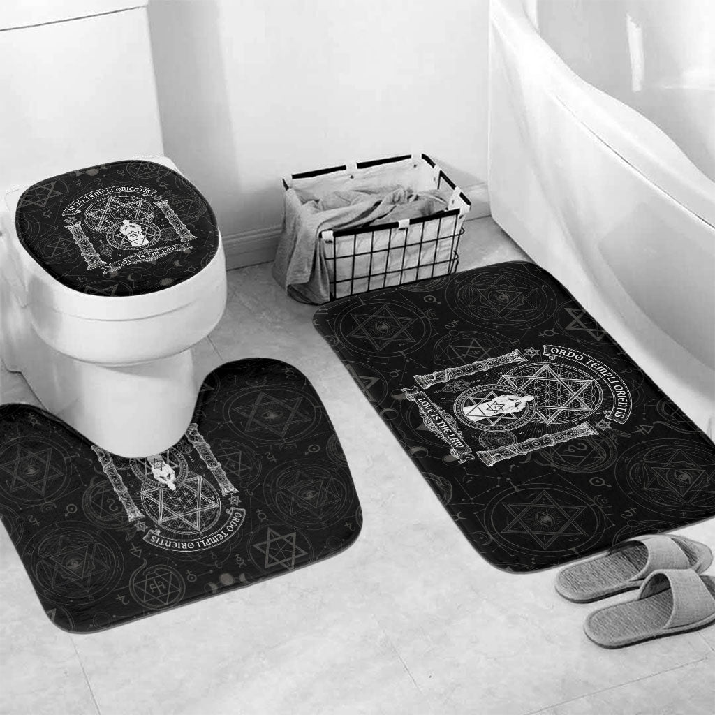 Ordo Templi Orientis Occult Symbolism Bathroom Set Esoteric Alchemy Sacred Geometry Black