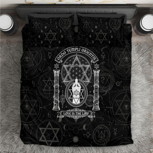 Ordo Templi Orientis Occult Symbolism Bedding Set Esoteric Alchemy Sacred Geometry Black