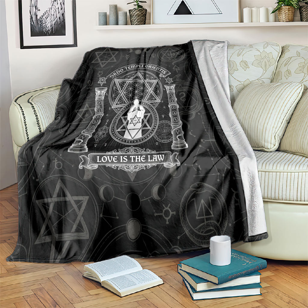 Ordo Templi Orientis Occult Symbolism Blanket Esoteric Alchemy Sacred Geometry Black