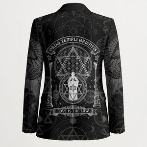 Ordo Templi Orientis Occult Symbolism Blazer Esoteric Alchemy Sacred Geometry Black