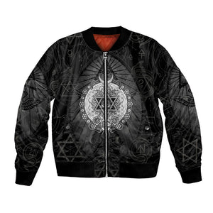 Ordo Templi Orientis Occult Symbolism Bomber Jacket Esoteric Alchemy Sacred Geometry Black