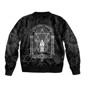 Ordo Templi Orientis Occult Symbolism Bomber Jacket Esoteric Alchemy Sacred Geometry Black
