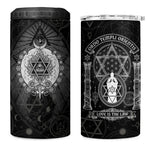 Ordo Templi Orientis Occult Symbolism 4 in 1 Can Cooler Tumbler Esoteric Alchemy Sacred Geometry Black