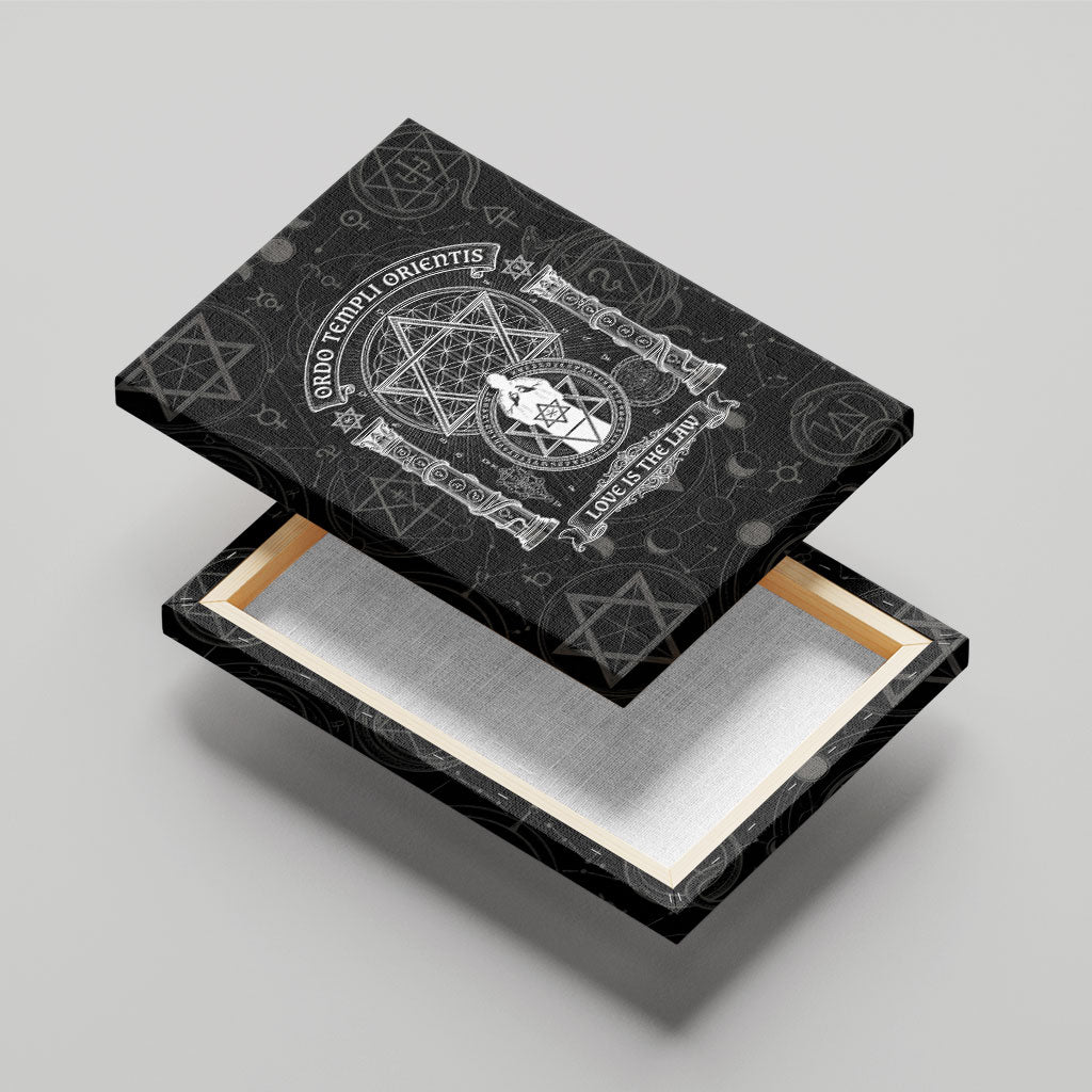 Ordo Templi Orientis Occult Symbolism Canvas Wall Art Esoteric Alchemy Sacred Geometry Black