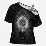 Ordo Templi Orientis Occult Symbolism Cross Shoulder Shirt Esoteric Alchemy Sacred Geometry Black