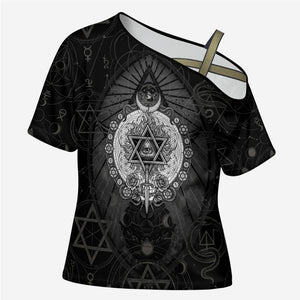 Ordo Templi Orientis Occult Symbolism Cross Shoulder Shirt Esoteric Alchemy Sacred Geometry Black