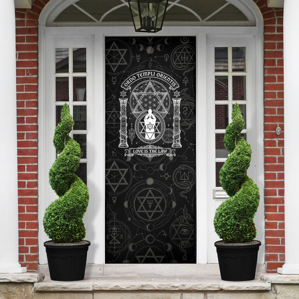Ordo Templi Orientis Occult Symbolism Door Cover Esoteric Alchemy Sacred Geometry Black