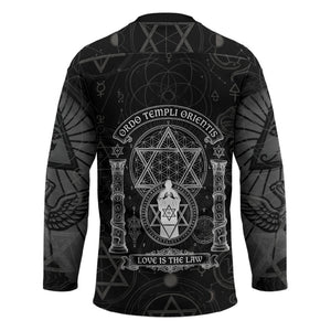 Ordo Templi Orientis Occult Symbolism Hockey Jersey Esoteric Alchemy Sacred Geometry Black