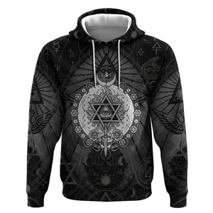 Ordo Templi Orientis Occult Symbolism Hoodie Esoteric Alchemy Sacred Geometry Black