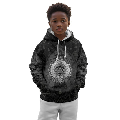 Ordo Templi Orientis Occult Symbolism Kid Hoodie Esoteric Alchemy Sacred Geometry Black