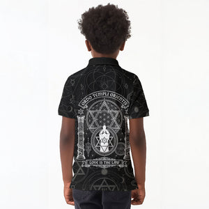 Ordo Templi Orientis Occult Symbolism Kid Polo Shirt Esoteric Alchemy Sacred Geometry Black