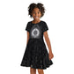 Ordo Templi Orientis Occult Symbolism Kid Short Sleeve Dress Esoteric Alchemy Sacred Geometry Black