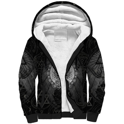 Ordo Templi Orientis Occult Symbolism Sherpa Hoodie Esoteric Alchemy Sacred Geometry Black