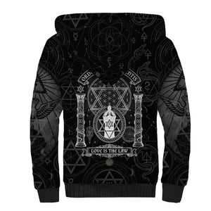 Ordo Templi Orientis Occult Symbolism Sherpa Hoodie Esoteric Alchemy Sacred Geometry Black