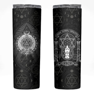 Ordo Templi Orientis Occult Symbolism Skinny Tumbler Esoteric Alchemy Sacred Geometry Black