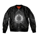 Ordo Templi Orientis Occult Symbolism Sleeve Zip Bomber Jacket Esoteric Alchemy Sacred Geometry Black