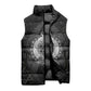 Ordo Templi Orientis Occult Symbolism Sleeveless Puffer Jacket Esoteric Alchemy Sacred Geometry Black