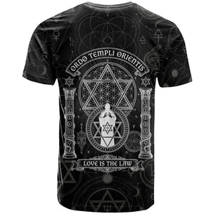 Ordo Templi Orientis Occult Symbolism T shirt Esoteric Alchemy Sacred Geometry Black