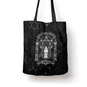 Ordo Templi Orientis Occult Symbolism Tote Bag Esoteric Alchemy Sacred Geometry Black