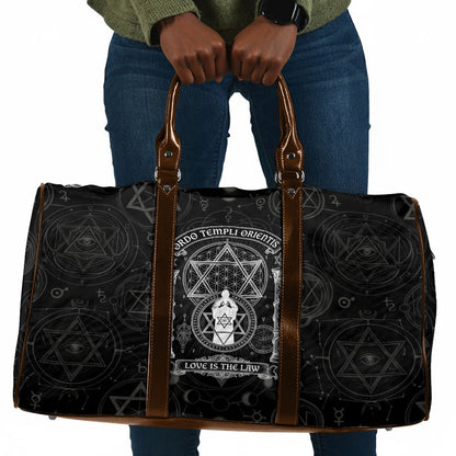 Ordo Templi Orientis Occult Symbolism Travel Bag Esoteric Alchemy Sacred Geometry Black