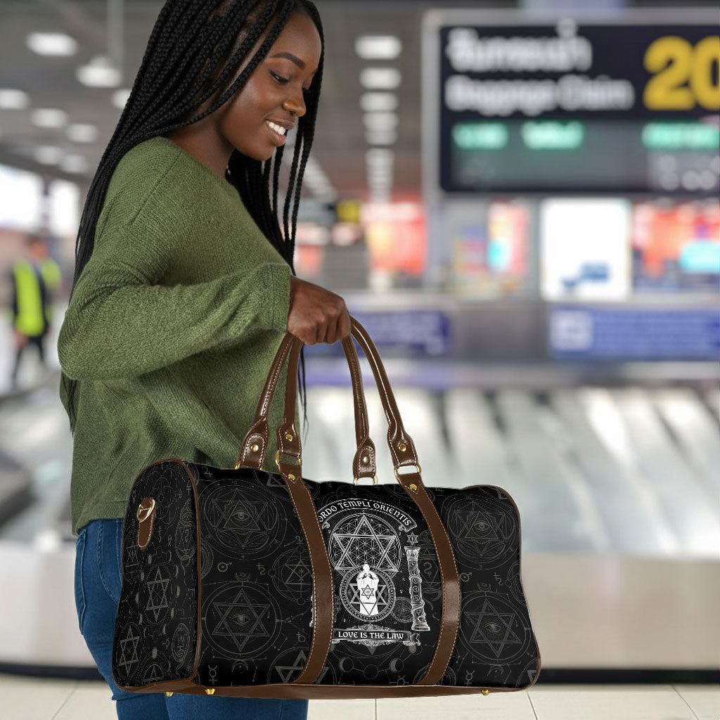 Ordo Templi Orientis Occult Symbolism Travel Bag Esoteric Alchemy Sacred Geometry Black