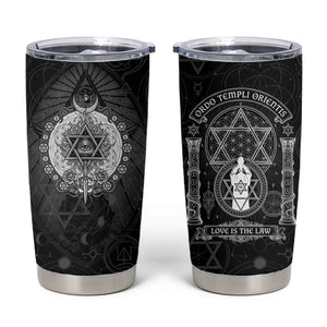 Ordo Templi Orientis Occult Symbolism Tumbler Cup Esoteric Alchemy Sacred Geometry Black