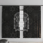 Ordo Templi Orientis Occult Symbolism Window Curtain Esoteric Alchemy Sacred Geometry Black