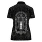 Ordo Templi Orientis Occult Symbolism Women Polo Shirt Esoteric Alchemy Sacred Geometry Black