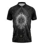 Ordo Templi Orientis Occult Symbolism Zipper Polo Shirt Esoteric Alchemy Sacred Geometry Black