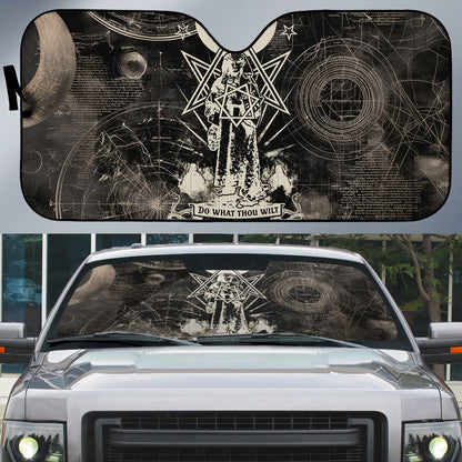 Ordo Templi Orientis Thelema Auto Sun Shade Do What Thou Wilt Mystic Serpent