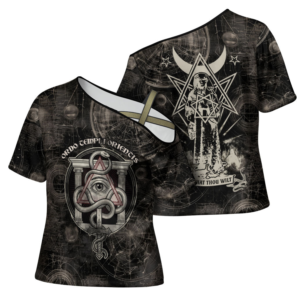 Ordo Templi Orientis Thelema Cross Shoulder Shirt Do What Thou Wilt Mystic Serpent