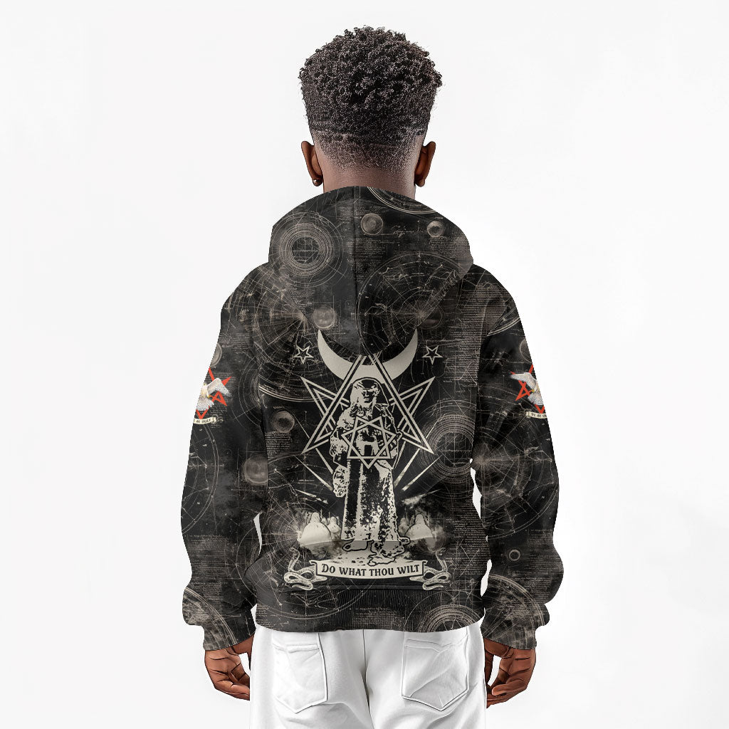 Ordo Templi Orientis Thelema Kid Hoodie Do What Thou Wilt Mystic Serpent