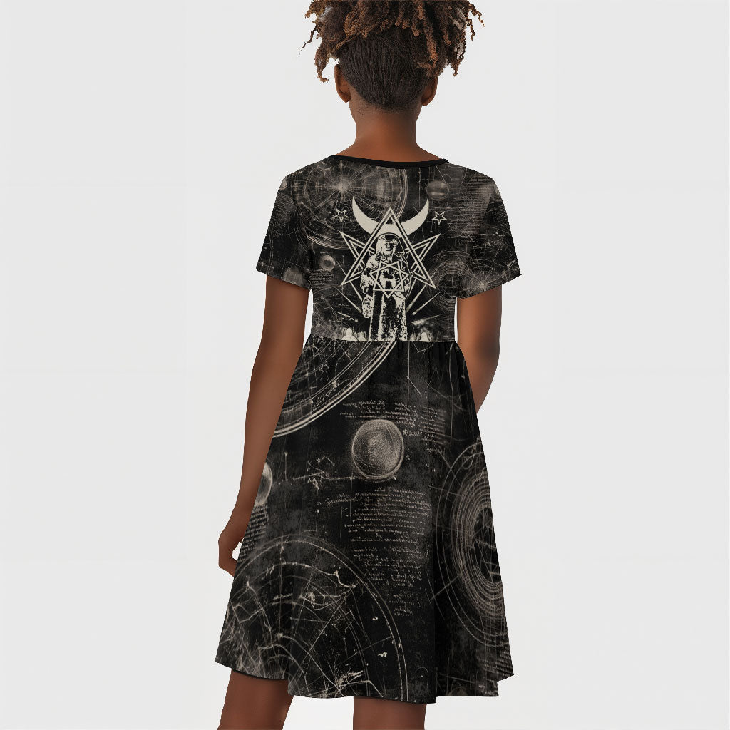 Ordo Templi Orientis Thelema Kid Short Sleeve Dress Do What Thou Wilt Mystic Serpent