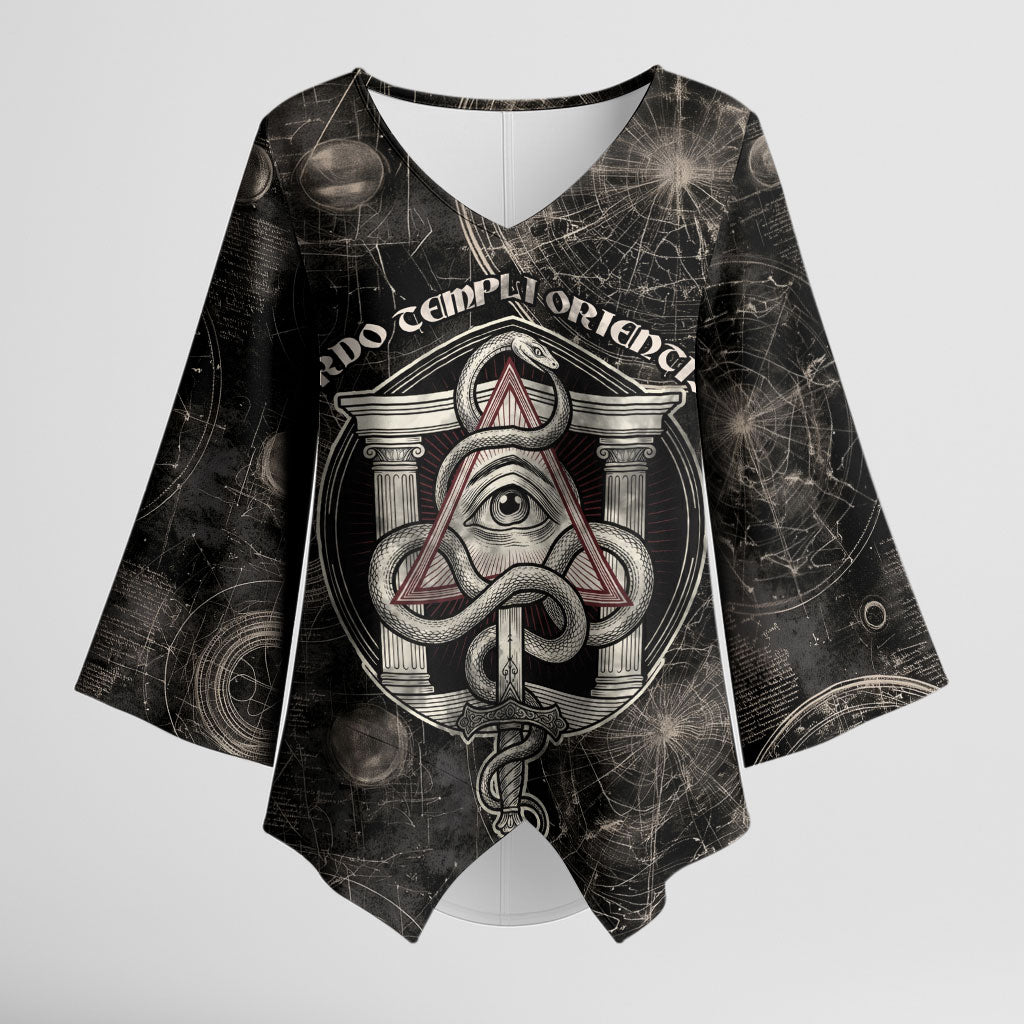 Ordo Templi Orientis Thelema Kimono Sleeve Blouse Do What Thou Wilt Mystic Serpent