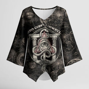 Ordo Templi Orientis Thelema Kimono Sleeve Blouse Do What Thou Wilt Mystic Serpent