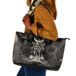 Ordo Templi Orientis Thelema Leather Tote Bag Do What Thou Wilt Mystic Serpent
