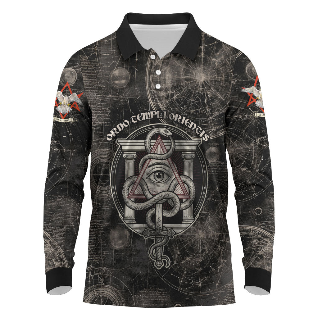 Ordo Templi Orientis Thelema Long Sleeve Polo Shirt Do What Thou Wilt Mystic Serpent