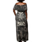 Ordo Templi Orientis Thelema Off Shoulder Maxi Dress Do What Thou Wilt Mystic Serpent