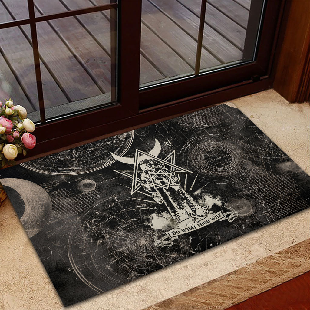 Ordo Templi Orientis Thelema Rubber Doormat Do What Thou Wilt Mystic Serpent