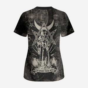 Ordo Templi Orientis Thelema Scrub Top Do What Thou Wilt Mystic Serpent