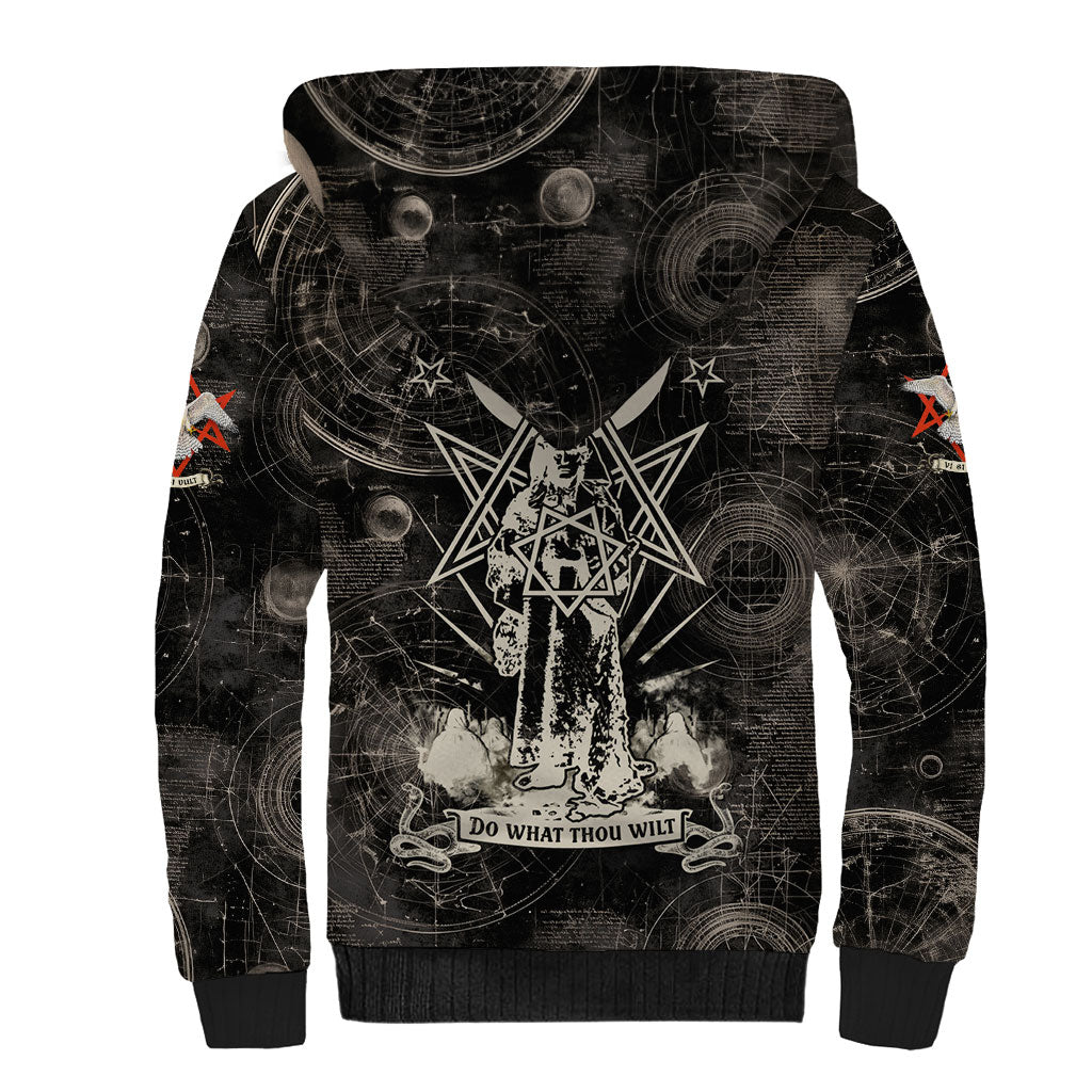 Ordo Templi Orientis Thelema Sherpa Hoodie Do What Thou Wilt Mystic Serpent