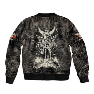 Ordo Templi Orientis Thelema Sleeve Zip Bomber Jacket Do What Thou Wilt Mystic Serpent