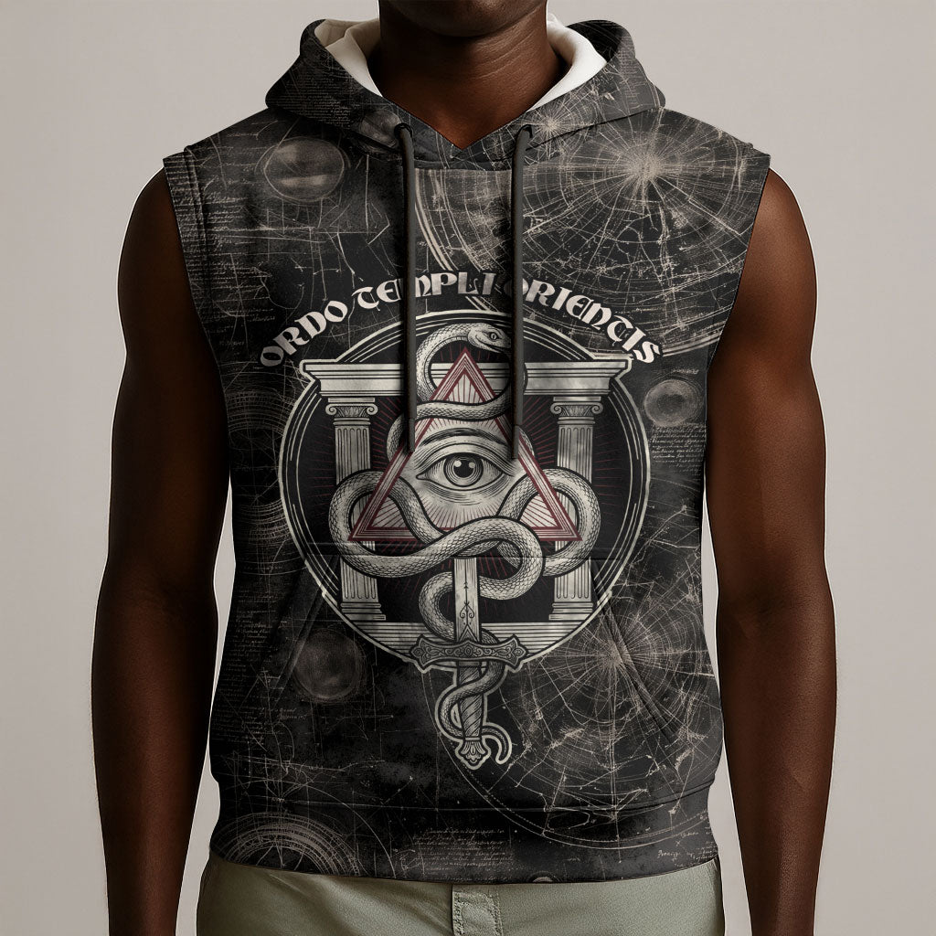 Ordo Templi Orientis Thelema Sleeveless Hoodie Do What Thou Wilt Mystic Serpent