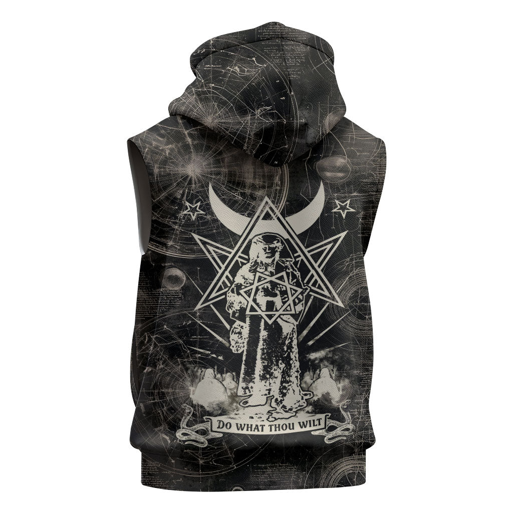 Ordo Templi Orientis Thelema Sleeveless Zip Hoodie Do What Thou Wilt Mystic Serpent