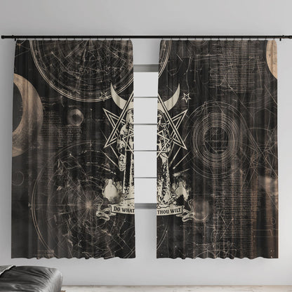 Ordo Templi Orientis Thelema Window Curtain Do What Thou Wilt Mystic Serpent