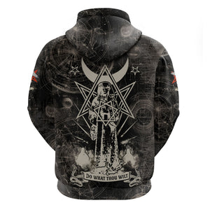 Ordo Templi Orientis Thelema Zip Hoodie Do What Thou Wilt Mystic Serpent
