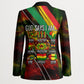 Juneteenth God Says I Am Christian Freedom Blazer Pan African Flag Colors Tie Dye Galaxy