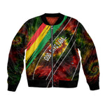 Juneteenth God Says I Am Christian Freedom Bomber Jacket Pan African Flag Colors Tie Dye Galaxy