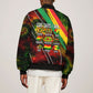 Juneteenth God Says I Am Christian Freedom Bomber Jacket Pan African Flag Colors Tie Dye Galaxy